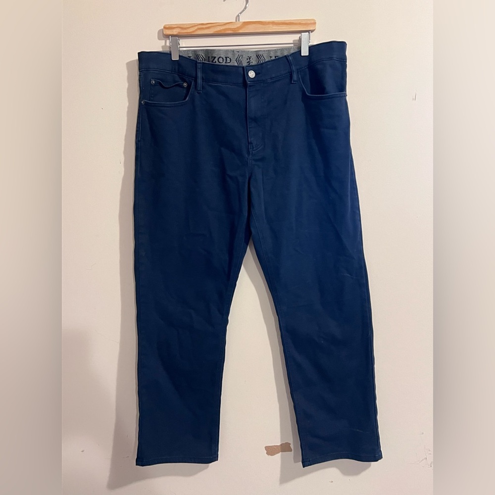 Izod Men's Straight Jeans in Deep Blue